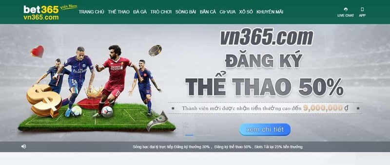 Truy cập trang web Bet365 bằng đường link chính thức